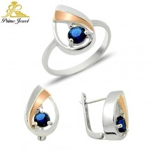 Altın +Gümüş Zirkon Taşlı Set